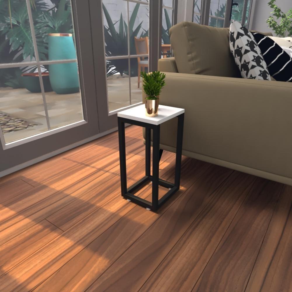 Mesa Lateral Branca Aparador De Sofa Sala Mesa Lateral Cama - 1