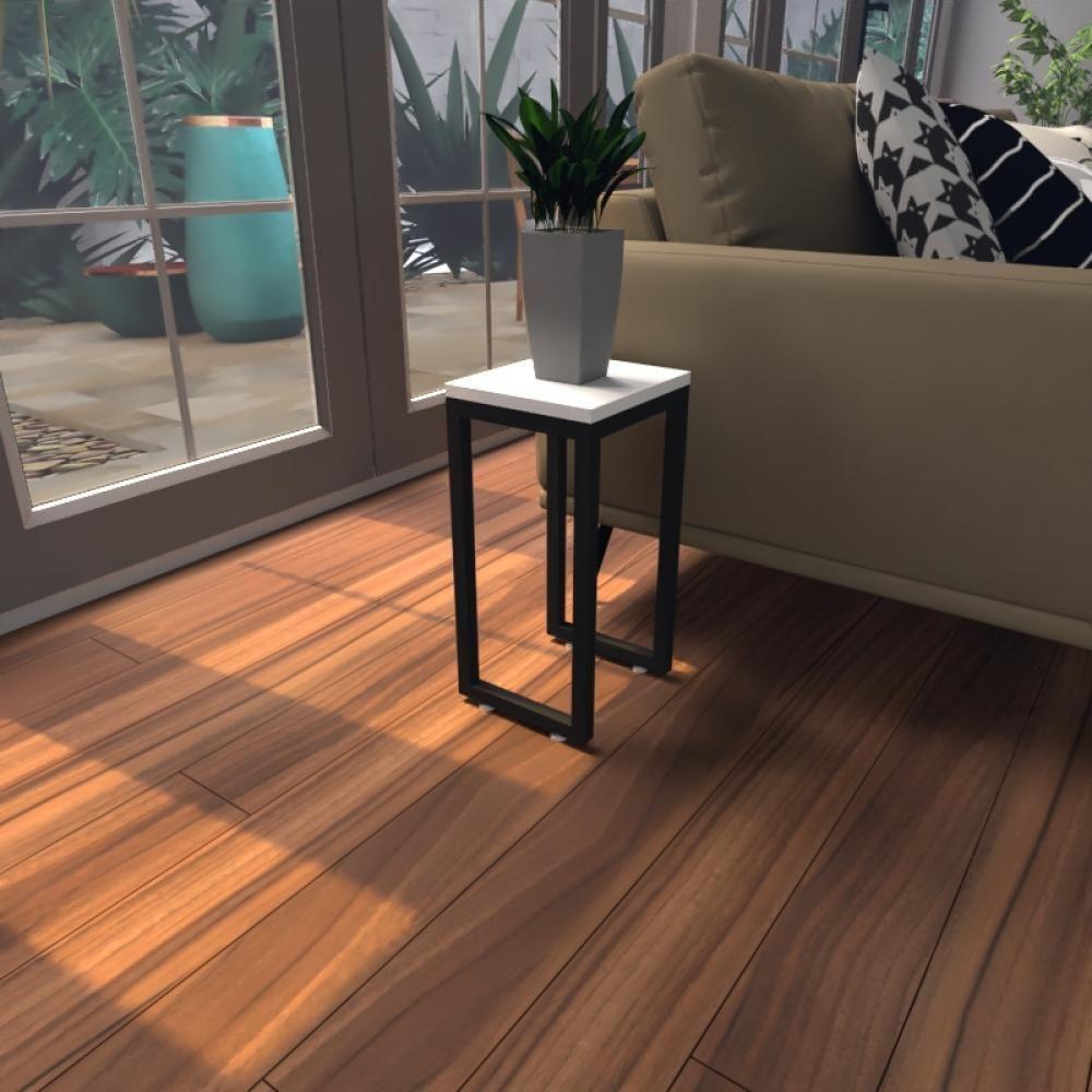 Mesa Lateral Branca Aparador De Sofa Sala Mesa Lateral Cama - 1