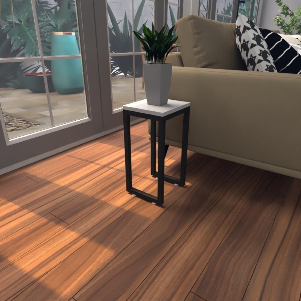 Mesa Lateral Cinza Aparador De Sofa Sala Mesa Lateral Cama - 1