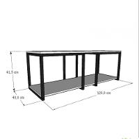 Prateleira Industrial Suspensa Estante Parede Nicho Branco Cozinha Escritorio Sala Quarto Infantil - 3