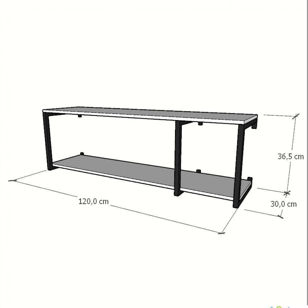 Prateleira Industrial Suspensa Estante Parede Nicho Branco Cozinha Escritorio Sala Quarto Infantil - 4