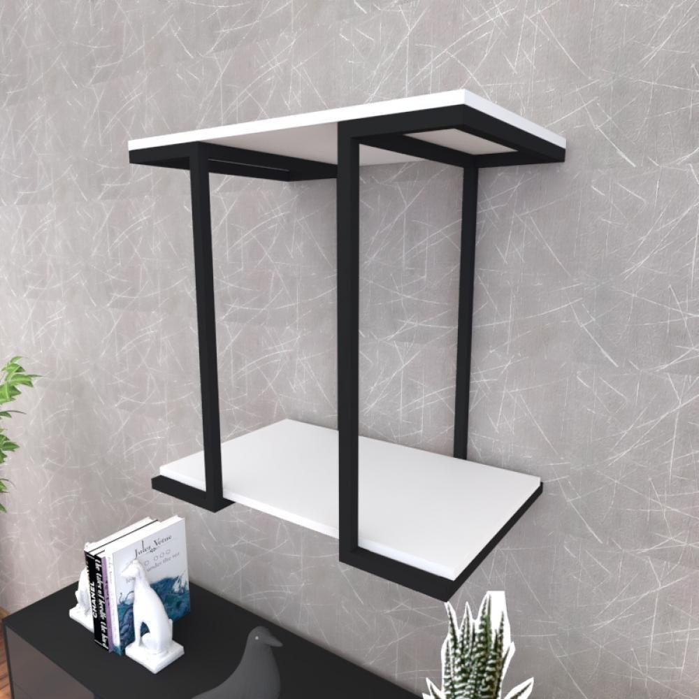 Prateleira Industrial Suspensa Estante Parede Nicho Branco Cozinha Escritorio Sala Quarto Infantil - 1