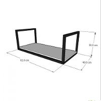 Prateleira Industrial Suspensa Estante Parede Nicho Branco Cozinha Escritorio Sala Quarto Infantil - 3