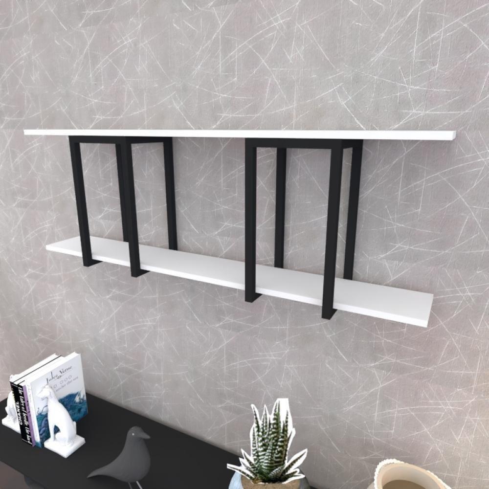 Prateleira Industrial Suspensa Estante Parede Nicho Branco Cozinha Escritorio Sala Quarto Infantil - 1