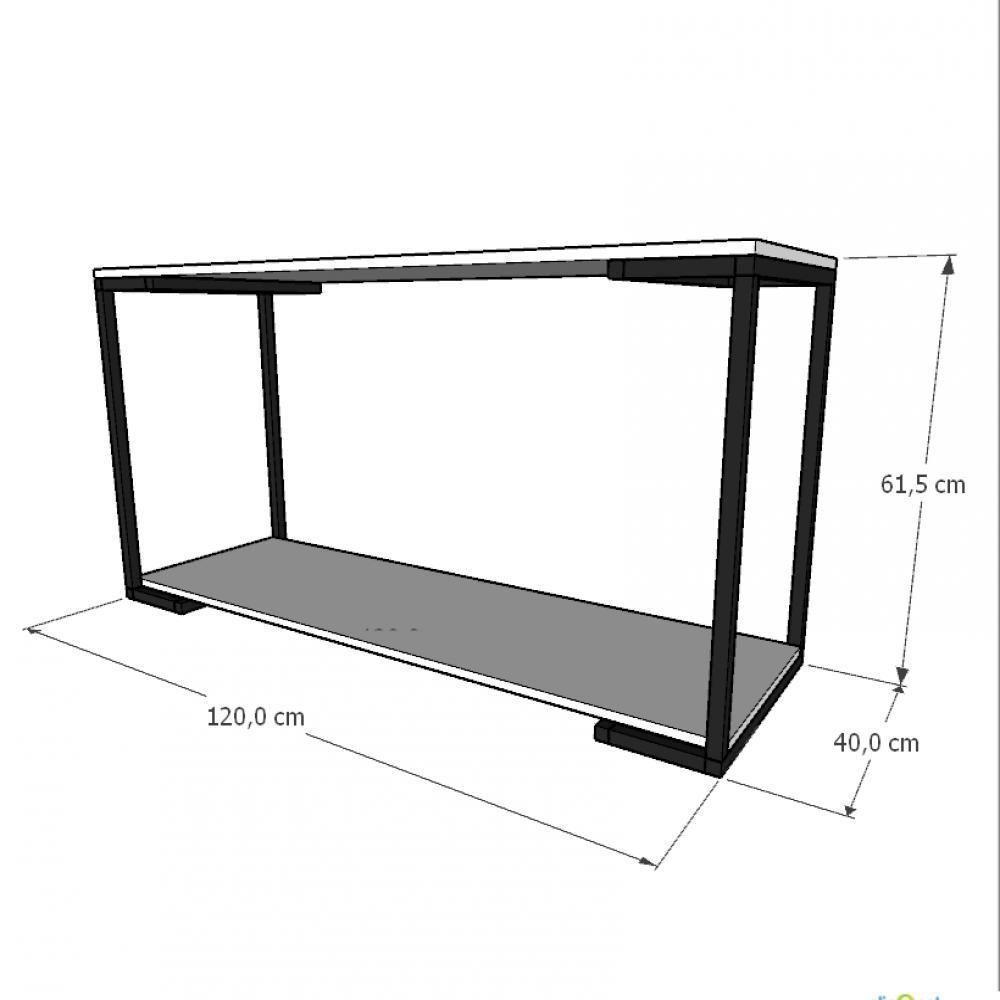 Prateleira Industrial Suspensa Estante Parede Nicho Branco Cozinha Escritorio Sala Quarto Infantil - 3