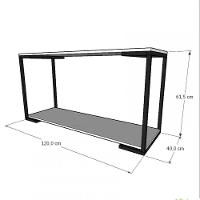 Prateleira Industrial Suspensa Estante Parede Nicho Branco Cozinha Escritorio Sala Quarto Infantil - 3