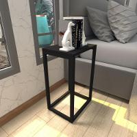 Mesa De Cabeceira Industrial Preta Mdf Canto Quarto Mesas De Cabeceira Mesinha Cabeçeira Cabiceira - 1