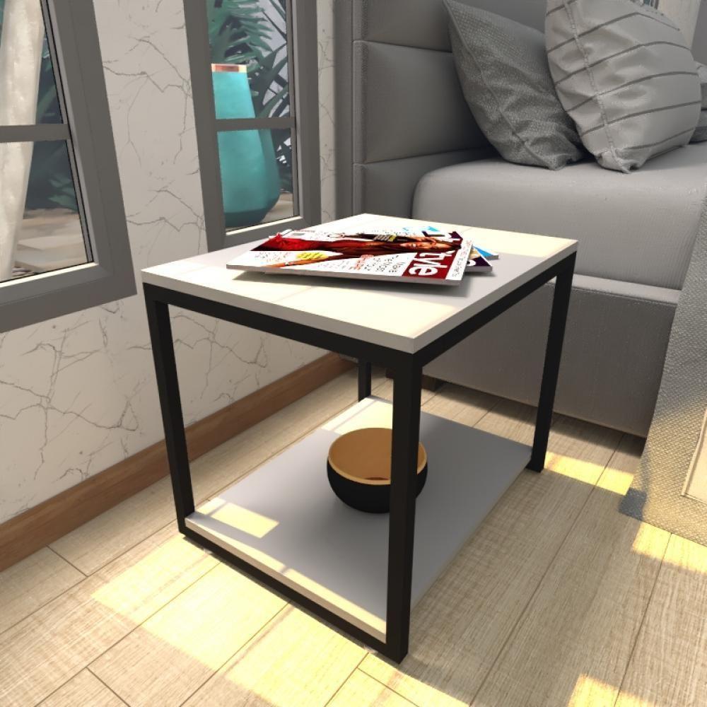 Mesa De Cabeceira Industrial Cinza Mdf Canto Quarto Mesas De Cabeceira Mesinha Cabeçeira Cabiceira - 1