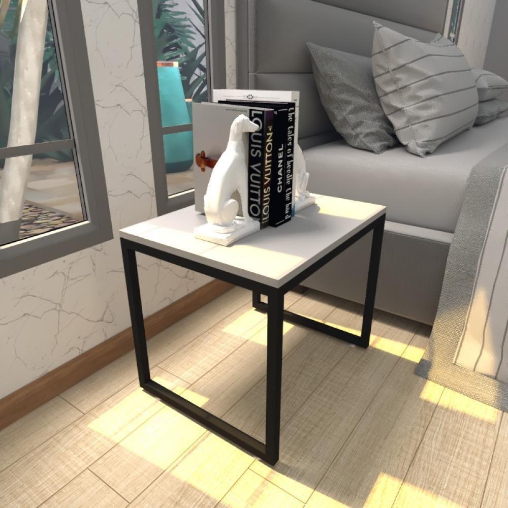 Mesa De Cabeceira Industrial Cinza Mdf Canto Quarto Mesas De Cabeceira Mesinha Cabeçeira Cabiceira - 1