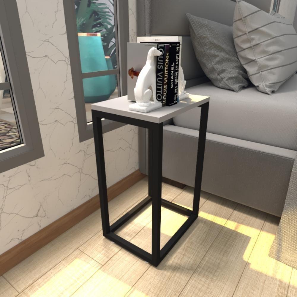 Mesa De Cabeceira Industrial Cinza Mdf Canto Quarto Mesas De Cabeceira Mesinha Cabeçeira Cabiceira - 1