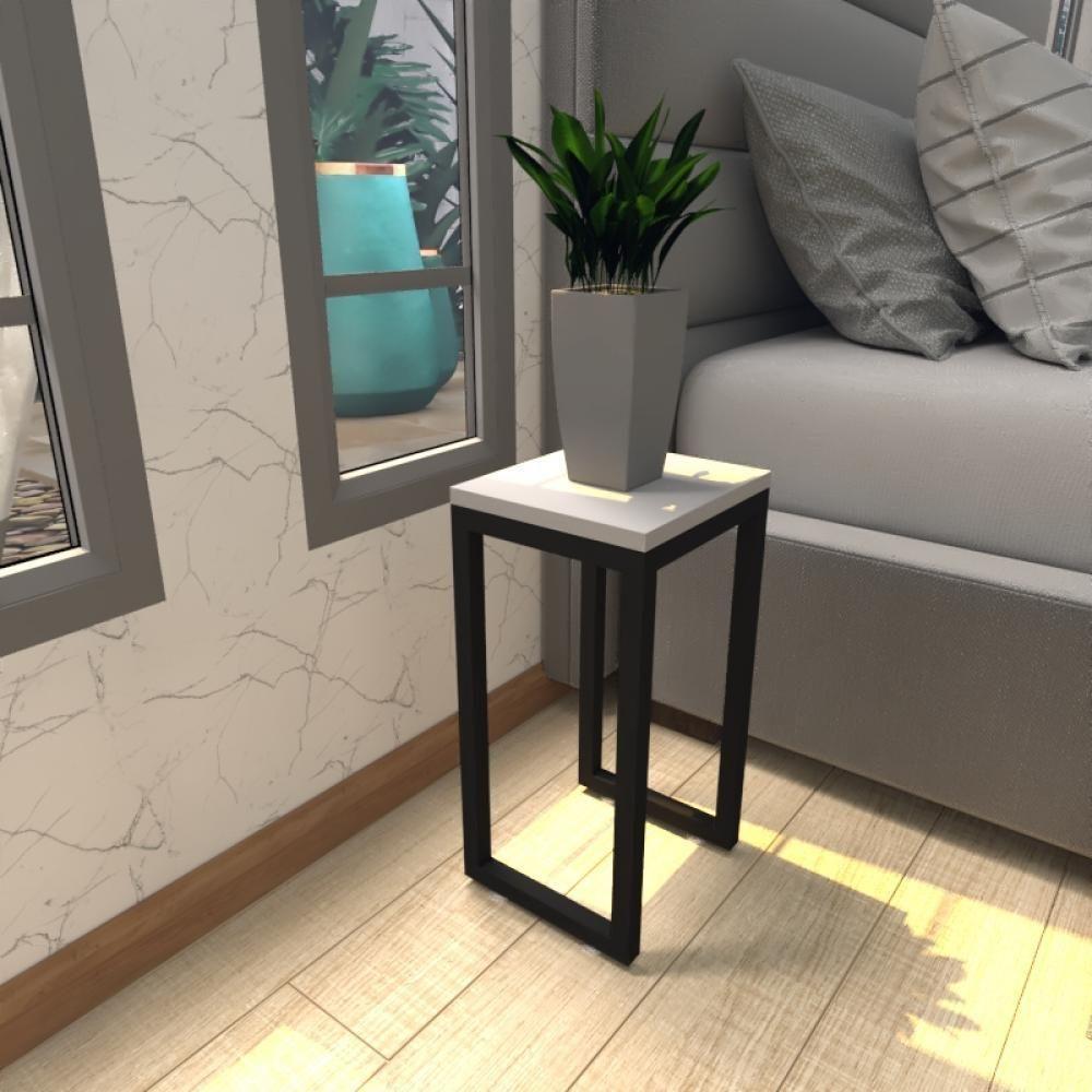 Mesa De Cabeceira Industrial Cinza Mdf Canto Quarto Mesas De Cabeceira Mesinha Cabeçeira Cabiceira - 1