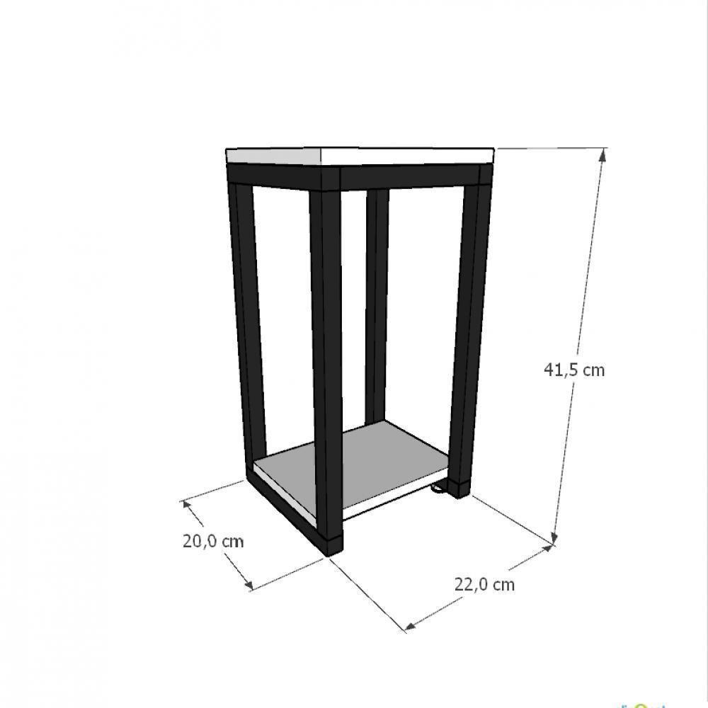 Mesa De Cabeceira Industrial Cinza Mdf Canto Quarto Mesas De Cabeceira Mesinha Cabeçeira Cabiceira - 3