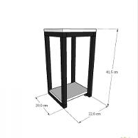 Mesa De Cabeceira Industrial Cinza Mdf Canto Quarto Mesas De Cabeceira Mesinha Cabeçeira Cabiceira - 3