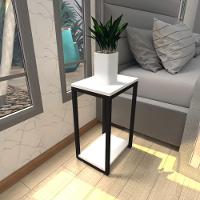 Mesa De Cabeceira Industrial Branca Off White Canto Quarto Cabeceira Mesinha Cabeçeira Cabiceira - 1