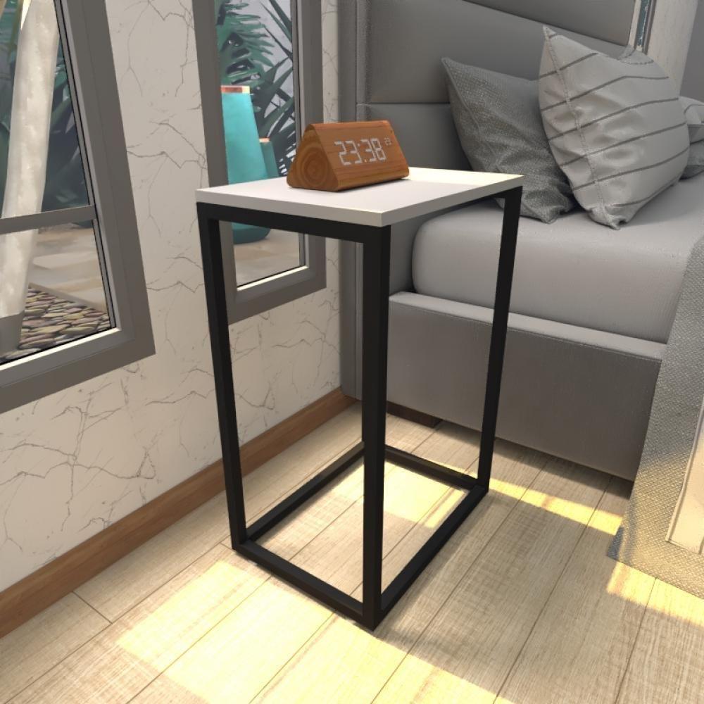 Mesa De Cabeceira Industrial Cinza Mdf Canto Quarto Mesas De Cabeceira Mesinha Cabeçeira Cabiceira - 1