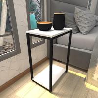 Mesa De Cabeceira Industrial Branca Off White Canto Quarto Cabeceira Mesinha Cabeçeira Cabiceira - 1