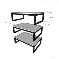 Kit Com 3 Prateleira Industrial Estante Parede Nicho Branco Cozinha Escritorio Sala Quarto Infantil - 3