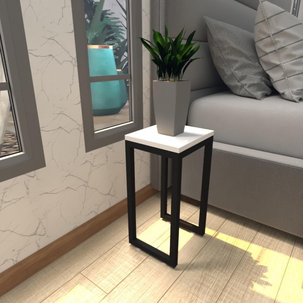 Mesa De Cabeceira Industrial Branca Off White Canto Quarto Cabeceira Mesinha Cabeçeira Cabiceira - 1