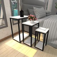 Mesa De Cabeceira Industrial Branca Off White Canto Quarto Cabeceira Mesinha Cabeçeira Cabiceira - 1