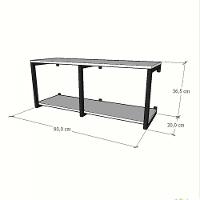 Prateleira Industrial Suspensa Estante Parede Nicho Preto Ferro E Madeira Suporte Pratileira - 4