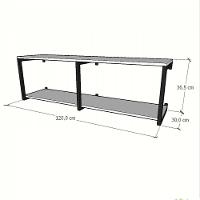 Prateleira Industrial Suspensa Estante Parede Nicho Preto Ferro E Madeira Suporte Pratileira - 4