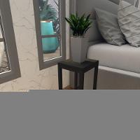 Mesa De Cabeceira Industrial Preta Mdf Canto Quarto Mesas De Cabeceira Mesinha Cabeçeira Cabiceira - 1