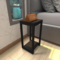 Mesa De Cabeceira Industrial Preta Mdf Canto Quarto Mesas De Cabeceira Mesinha Cabeçeira Cabiceira - 1