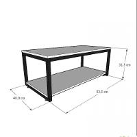 Mesa De Centro Sala Industrial Cinza Quadrada Retangular Mesinha De Centro Sala Madeira - 3
