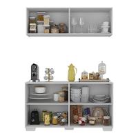 Conjunto Cantinho Do Café Armário E Aparador 4 Portas Multimóveis Mp1085 Branco Branco - 2