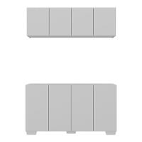 Conjunto Cantinho Do Café Armário E Aparador 4 Portas Multimóveis Mp1085 Branco Branco - 5