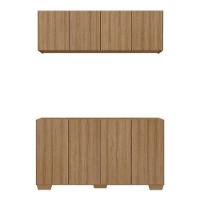 Conjunto Cantinho Do Café Armário E Aparador 4 Portas Multimóveis Mp1085 Rustic/natural - 5