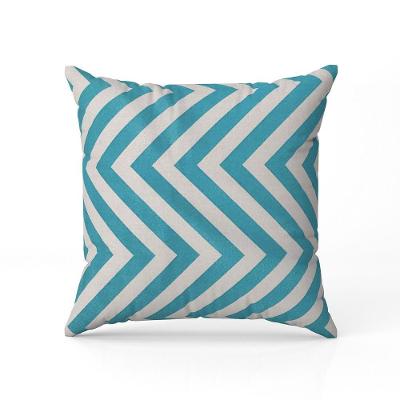 Capa Para Almofada Tecido Estampado Zig Zag Azul D90 42x42 Cm - D'rossi