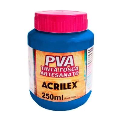 Tinta Pva Fosca Para Artesanato - 250 Ml - Acrilex - Azul Turquesa