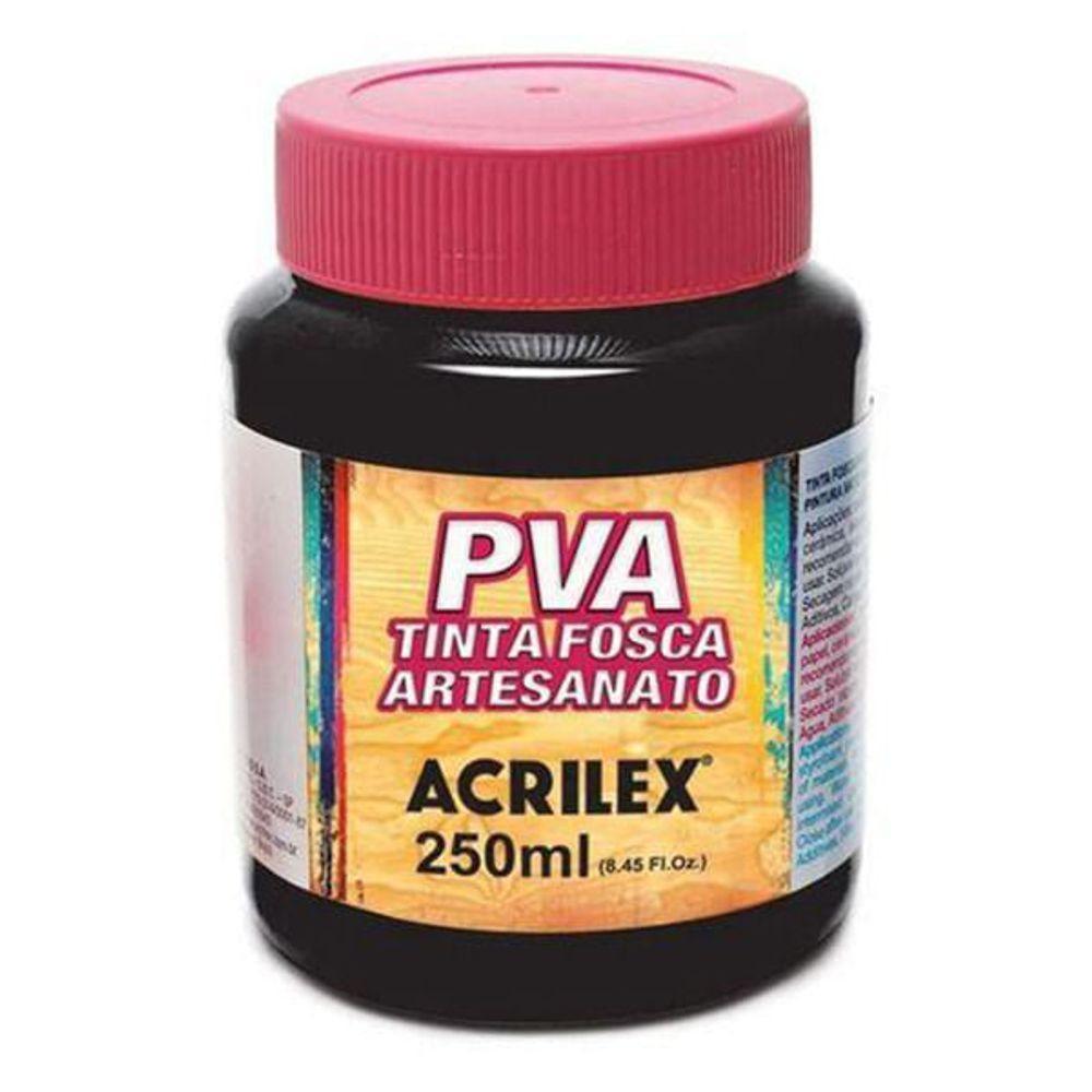 Tinta Pva Fosca Para Artesanato - 250 Ml - Acrilex - Preto - 1