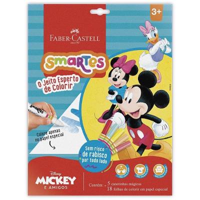 Kit De Colorir Smartes Com Canetinhas Mágicas - Faber-castell - Mickey