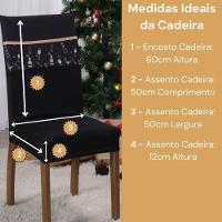 Capa De Cadeira Jantar Avulsa Estampada Ano Novo Ajustável Com Elástico - Cor Taças - 3