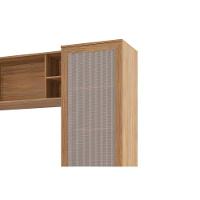 Cozinha Completa Botanic 6 Peças (2 Armários + 1 Balcão + 1 Cristaleira + 1 Paneleiro + 1 Complemento) M661 Nogueira/Verde Oliva - Kappesberg