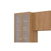 Cozinha Completa Botanic 6 Peças (2 Armários + 1 Balcão + 1 Cristaleira + 1 Paneleiro + 1 Complemento) M661 Nogueira/Verde Oliva - Kappesberg - 8