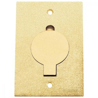 Tampa Unha Simples Para Caixa De Piso 4X2 Dourada