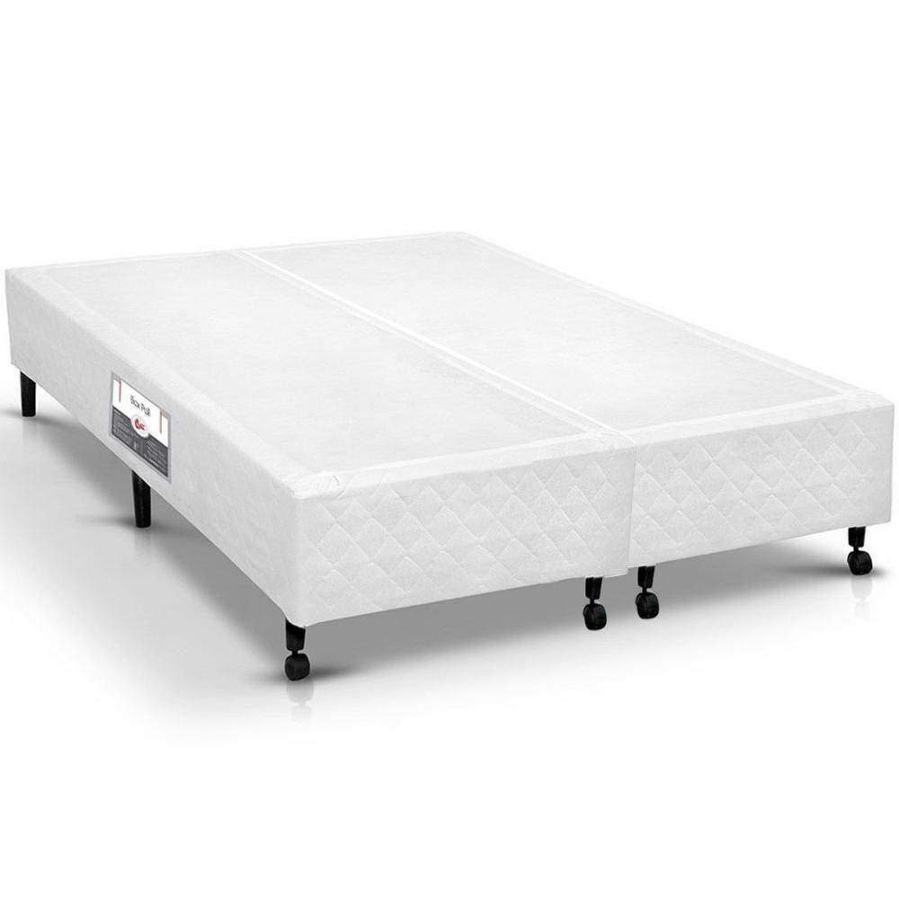 Cama Box Base Universal Queen Poli Tecido White (158x198x23) - Castor - 1