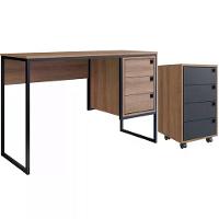 Conjunto 11 Para Escritorio 02 Peças Mel Grafite Pp Milani Store Mel Grafite - 1