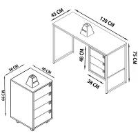 Conjunto 11 Para Escritorio 02 Peças Mel Grafite Pp Milani Store Mel Grafite - 5