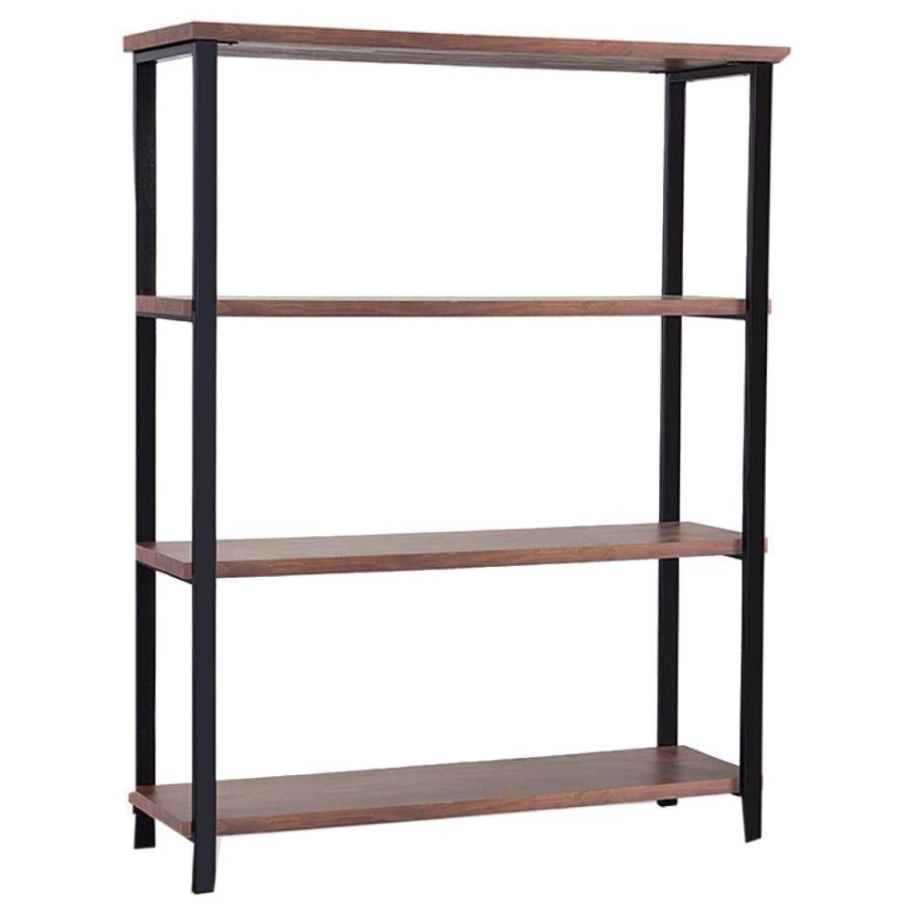 Estante Estilo Industrial Aço 120x153 I12 Castanho Madeira Taeda Dmobiliario Castanho - 1