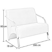 Conjunto Vênus Pé Alumínio 1 Namoradeira 2 Poltronas Suede Marrom - 3