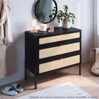 Comoda E 02 Mesas De Cabeceira Palhinha 27934x27933 Linha Oslo Nero Artesano Nero - 5