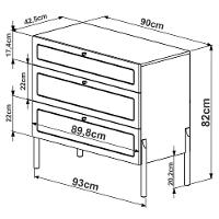 Comoda E 02 Mesas De Cabeceira Palhinha 27934x27933 Linha Oslo Nero Artesano Nero - 8