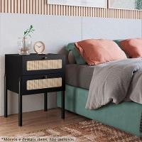 Comoda E 02 Mesas De Cabeceira Palhinha 27934x27933 Linha Oslo Nero Artesano Nero - 9