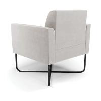 Kit 2 Poltronas Base X Industrial Preto Marisa Veludo D03 - D\'rossi Cor Cinza - 6