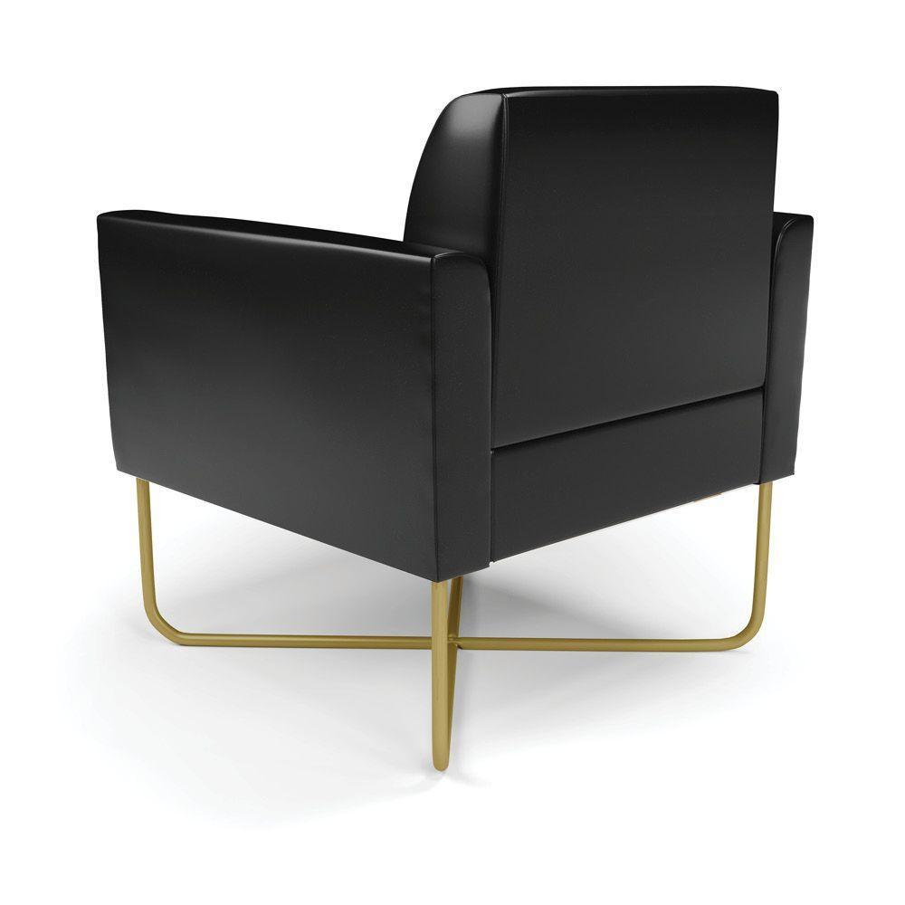 Poltrona Base X Industrial Dourado Marisa Corano D03 - D\'rossi Cor Preto - 7