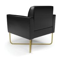 Poltrona Base X Industrial Dourado Marisa Corano D03 - D\'rossi Cor Preto - 7